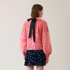 GANNI, The Julliard Mohair Bow Pullover, Sz XS